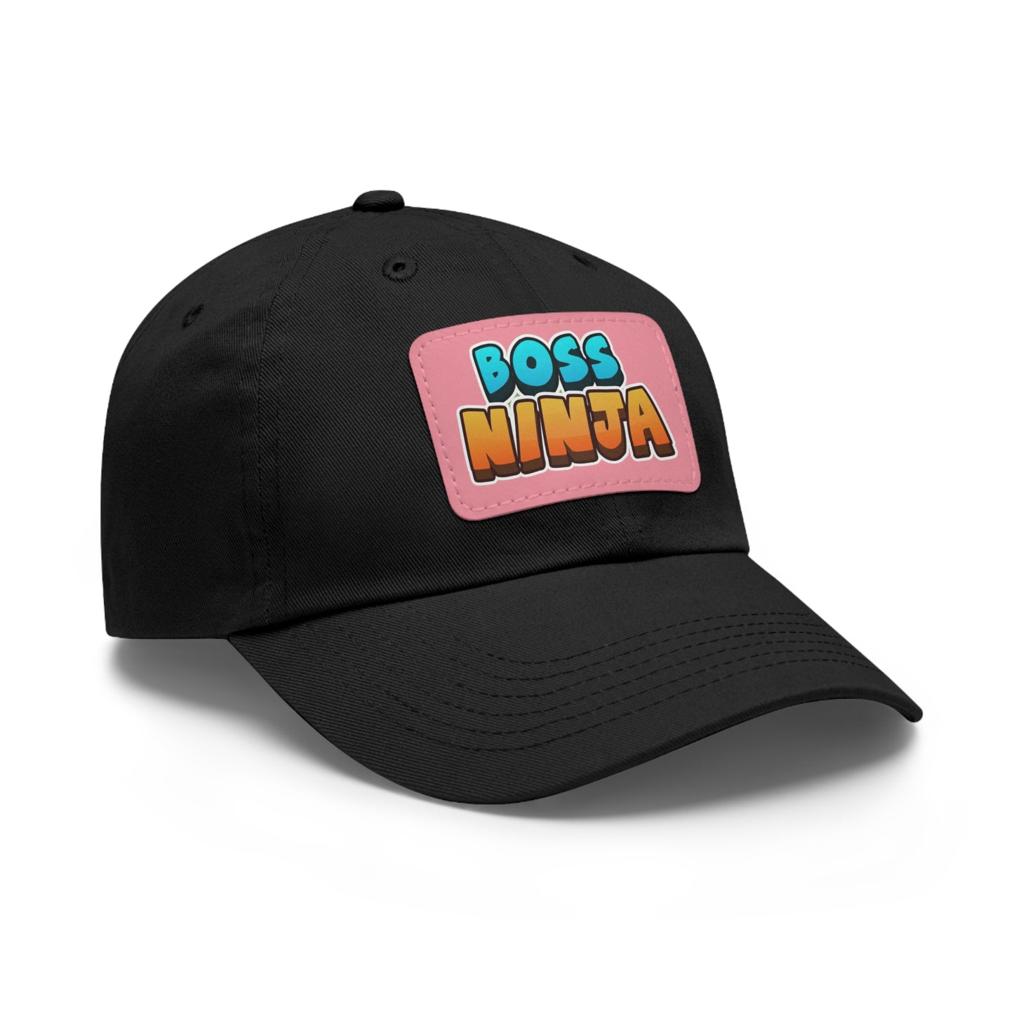 Boss Ninja Dad Hat, Leather Patch Cap for Dads, Casual Summer Hat, Great for Father's Day Gifts, Trendy Dad Apparel, Gift for Ninja Lovers