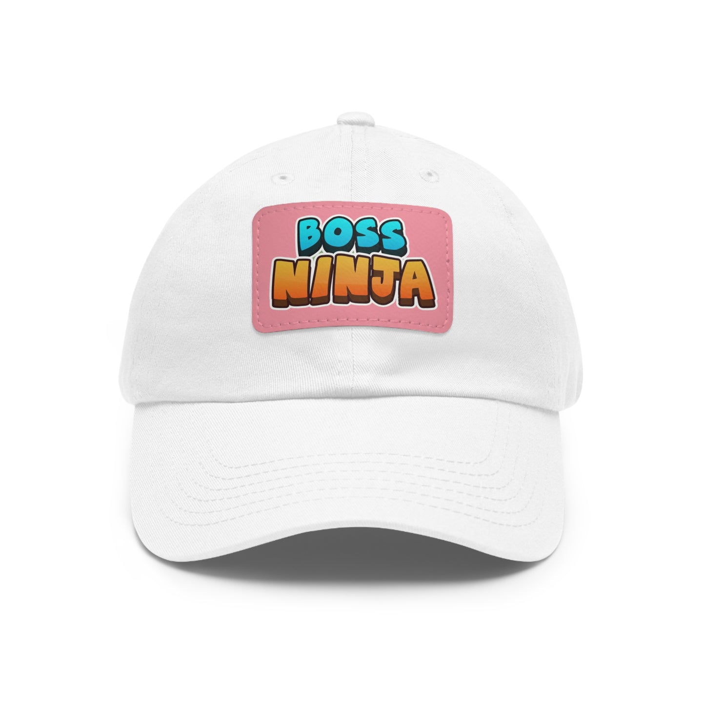 Boss Ninja Dad Hat, Leather Patch Cap for Dads, Casual Summer Hat, Great for Father's Day Gifts, Trendy Dad Apparel, Gift for Ninja Lovers