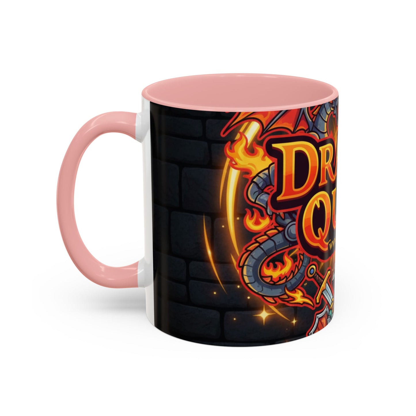 Dragon Quest Accent Coffee Mug, Gaming Mug, Geeky Gift, Fantasy Coffee Cup, Dragon Themed Drinkware, Unique Gamer Present