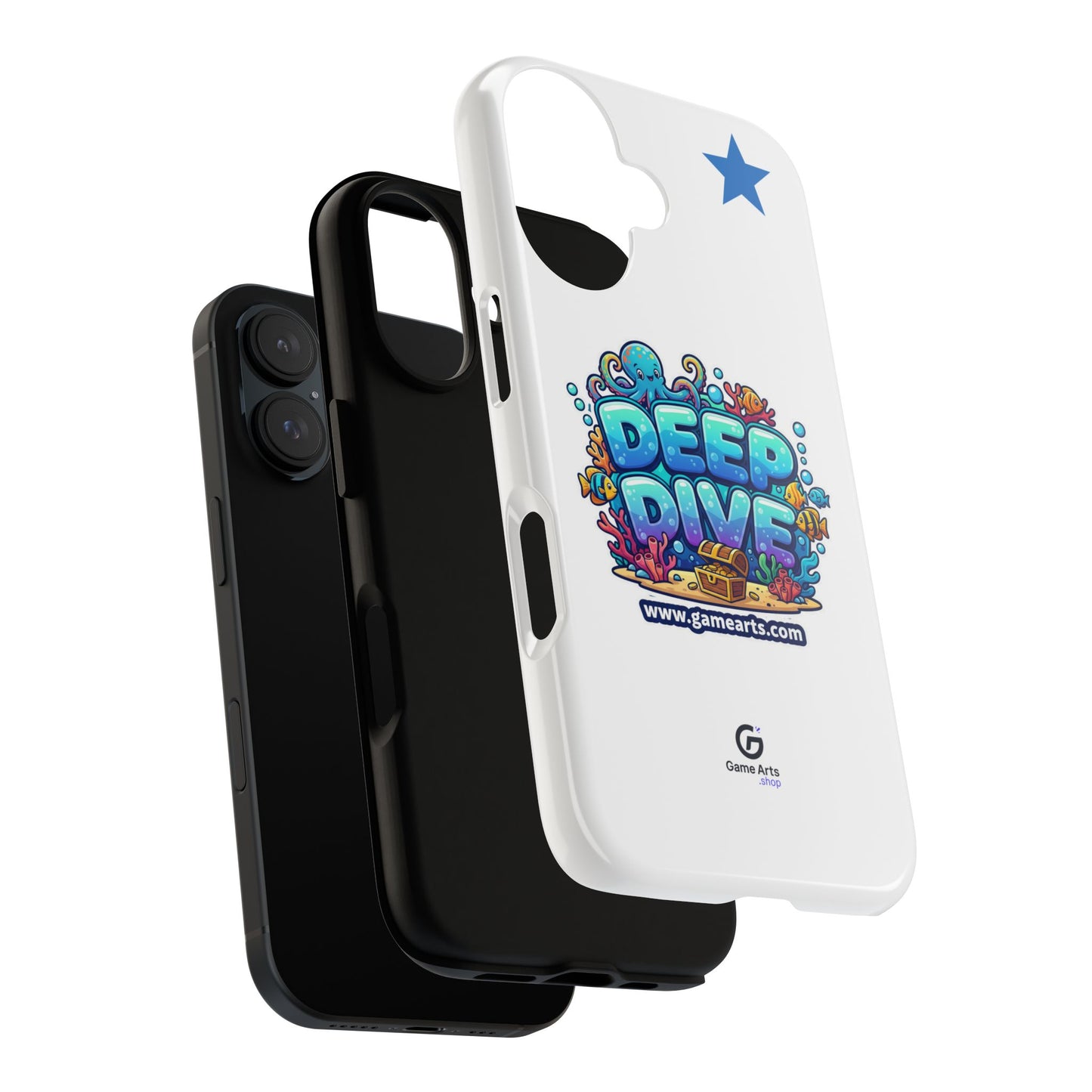 Deep Dive Phone Case, Ocean Theme, Beach Aesthetic, Fun Gift for Ocean Lovers, Colorful Cover, Summer Vibes, Waterproof