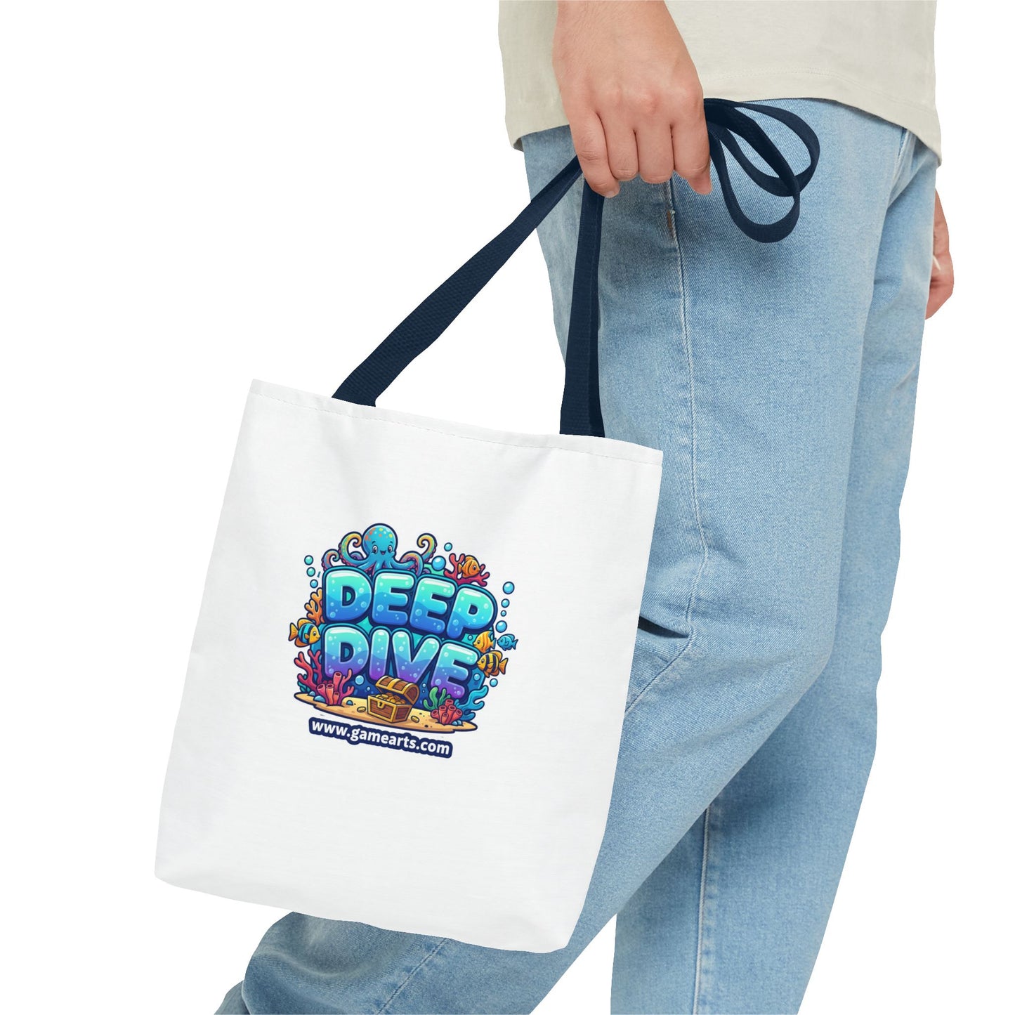 Deep Dive Tote Bag, Fun Shopping Bag, Gift for Gamers, Eco-Friendly Tote, Beach Tote, Travel Accessory