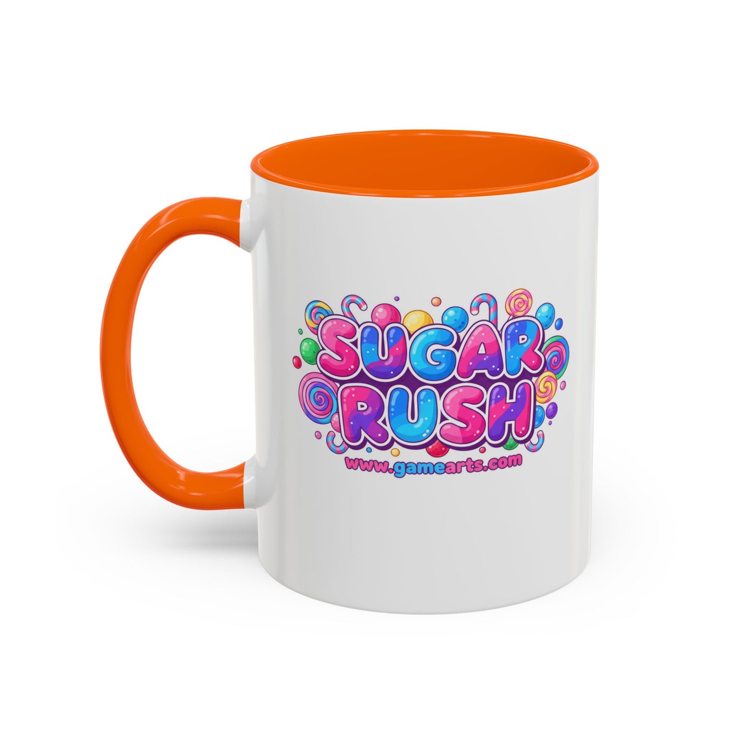 Colorful Sugar Rush Accent Coffee Mug - Fun Gift for Coffee Lovers, Holiday Cheer, Vibrant Drinkware, Party Favor