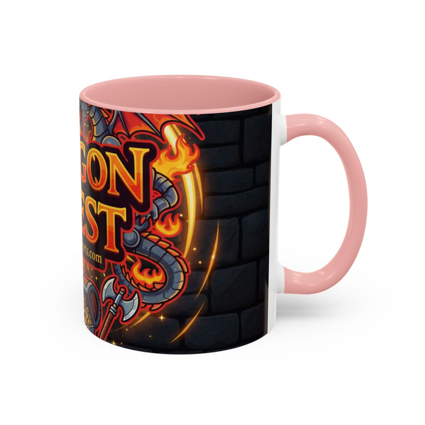 Dragon Quest Accent Coffee Mug, Gaming Mug, Geeky Gift, Fantasy Coffee Cup, Dragon Themed Drinkware, Unique Gamer Present