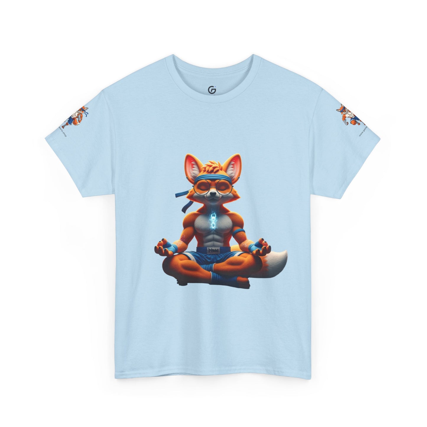Bubble Fox: Strength & Chill Tee- Relaxation Shirt, Yoga Apparel, Gift for Fox Lovers, Casual Wear, Mindfulness Tee
