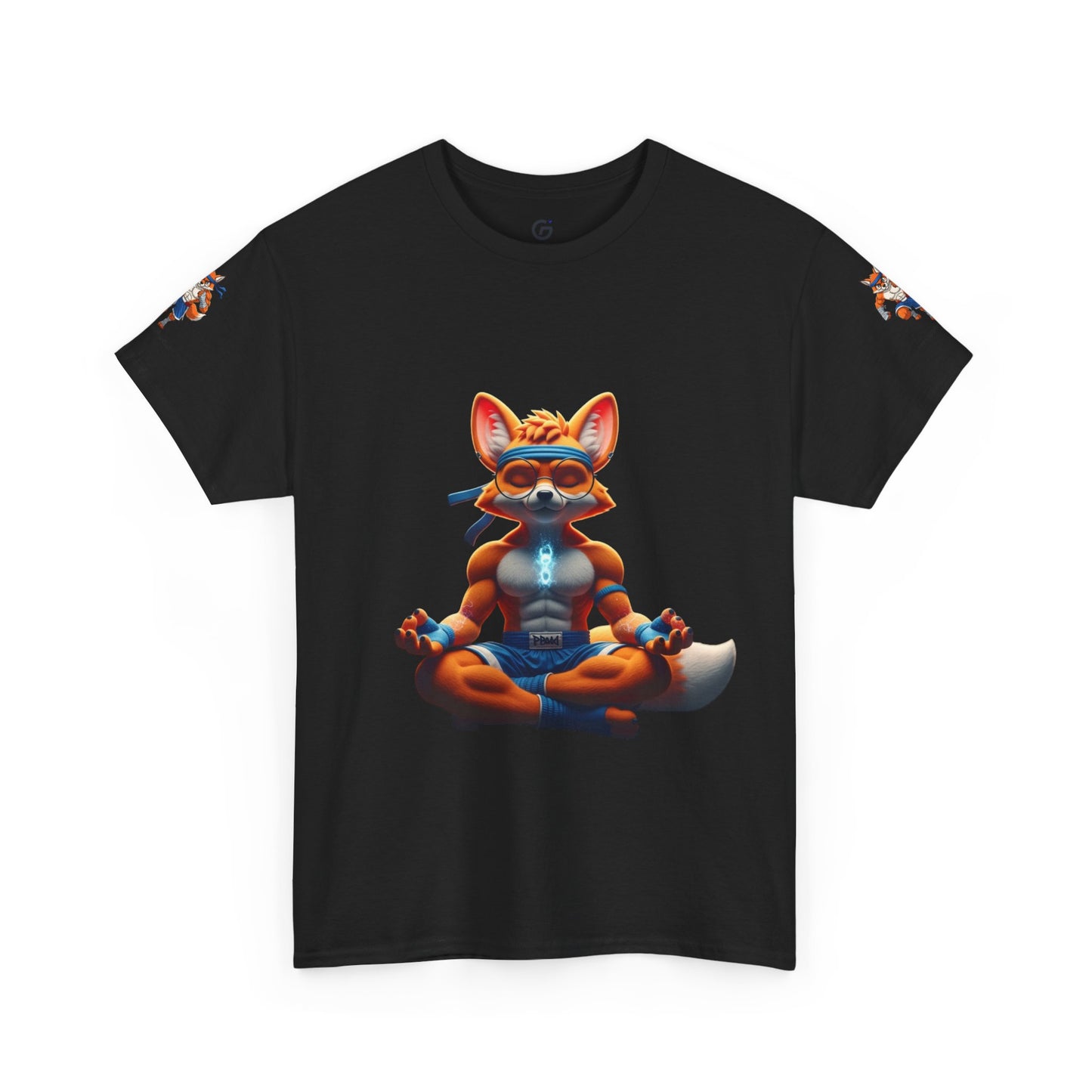 Bubble Fox: Strength & Chill Tee- Relaxation Shirt, Yoga Apparel, Gift for Fox Lovers, Casual Wear, Mindfulness Tee