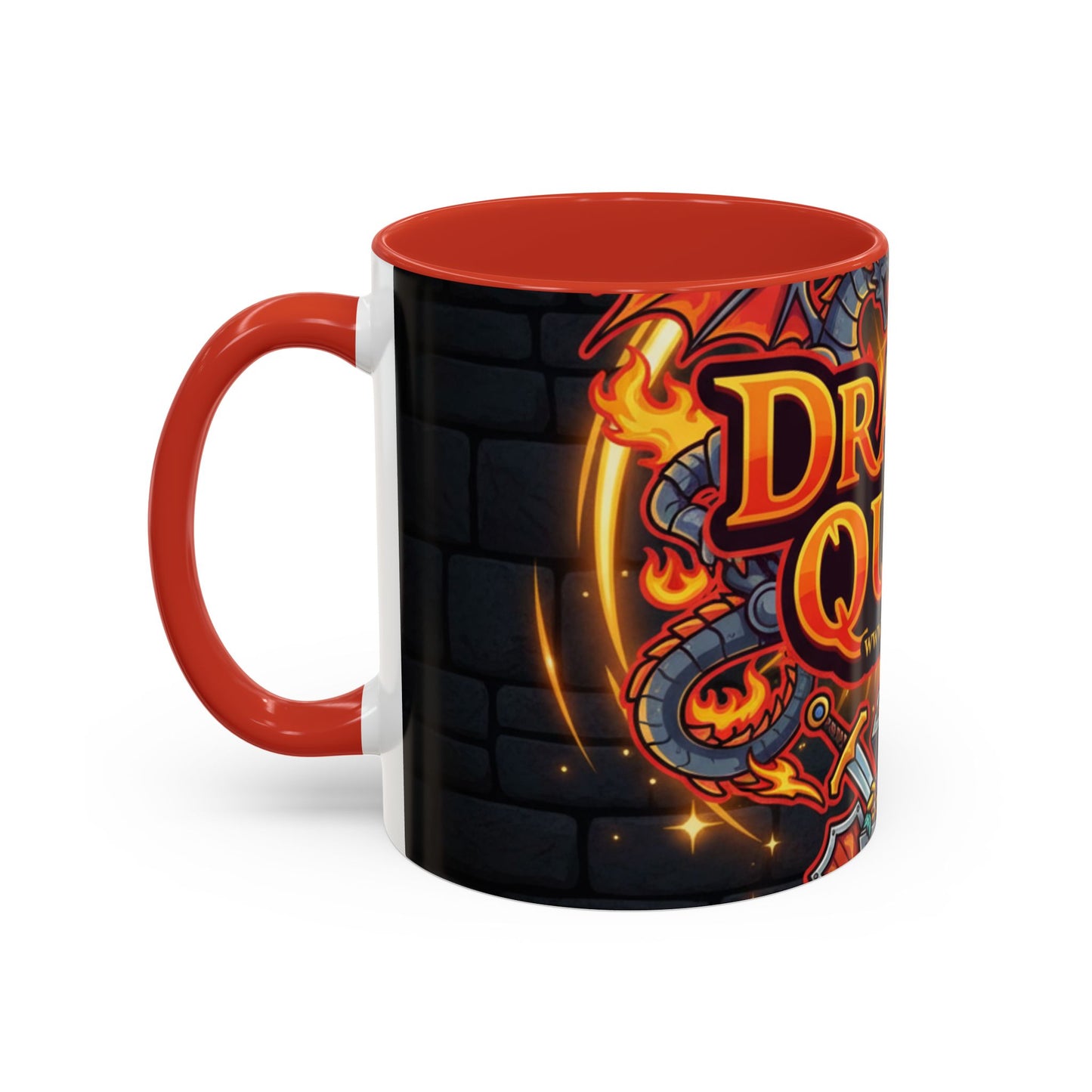 Dragon Quest Accent Coffee Mug, Gaming Mug, Geeky Gift, Fantasy Coffee Cup, Dragon Themed Drinkware, Unique Gamer Present