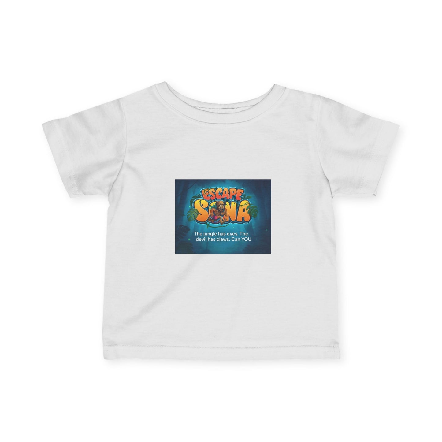 Infant Adventure Tee, Cute Baby T-Shirt, Escape Sona Kids Wear, Toddler Fun Clothing, Summer Vacation Gift, Playful Baby Apparel