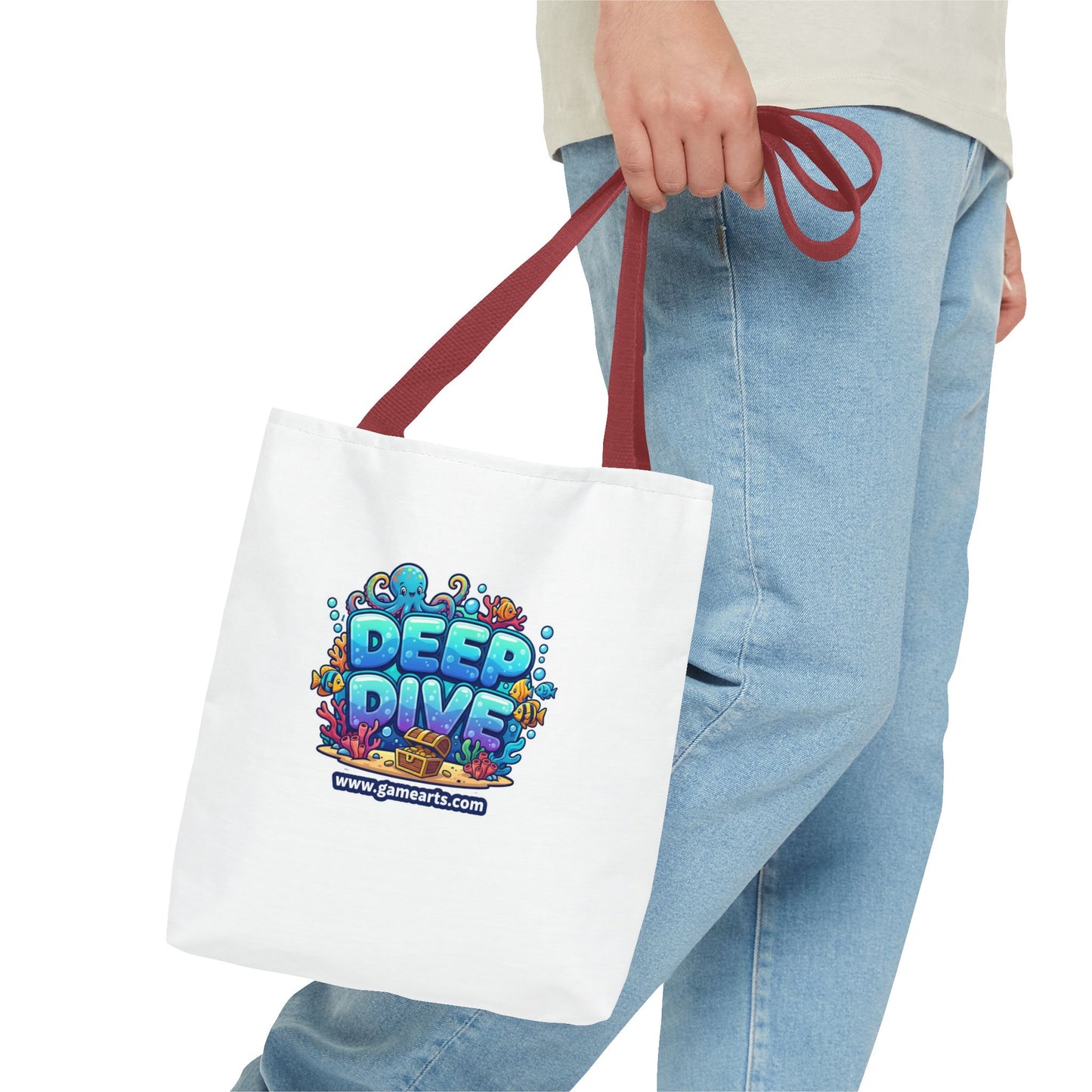 Deep Dive Tote Bag, Fun Shopping Bag, Gift for Gamers, Eco-Friendly Tote, Beach Tote, Travel Accessory