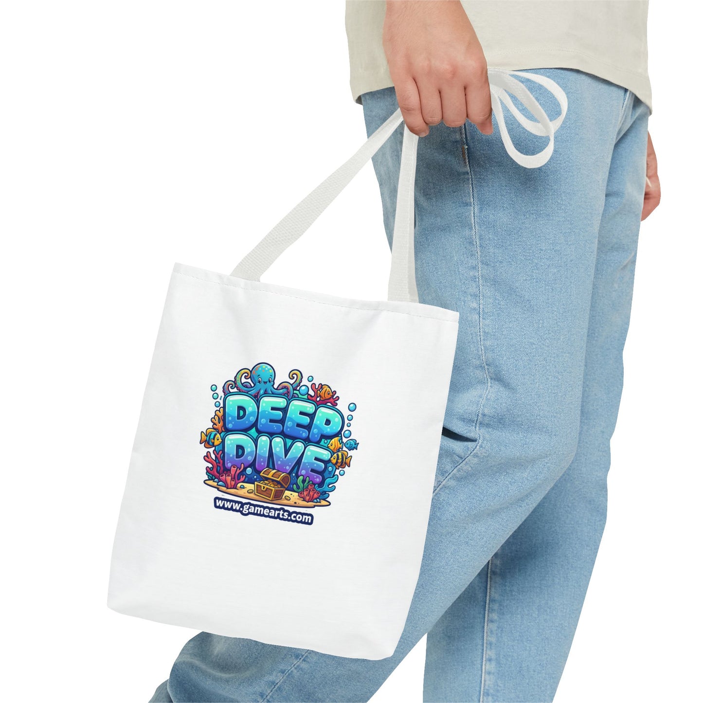 Deep Dive Tote Bag, Fun Shopping Bag, Gift for Gamers, Eco-Friendly Tote, Beach Tote, Travel Accessory