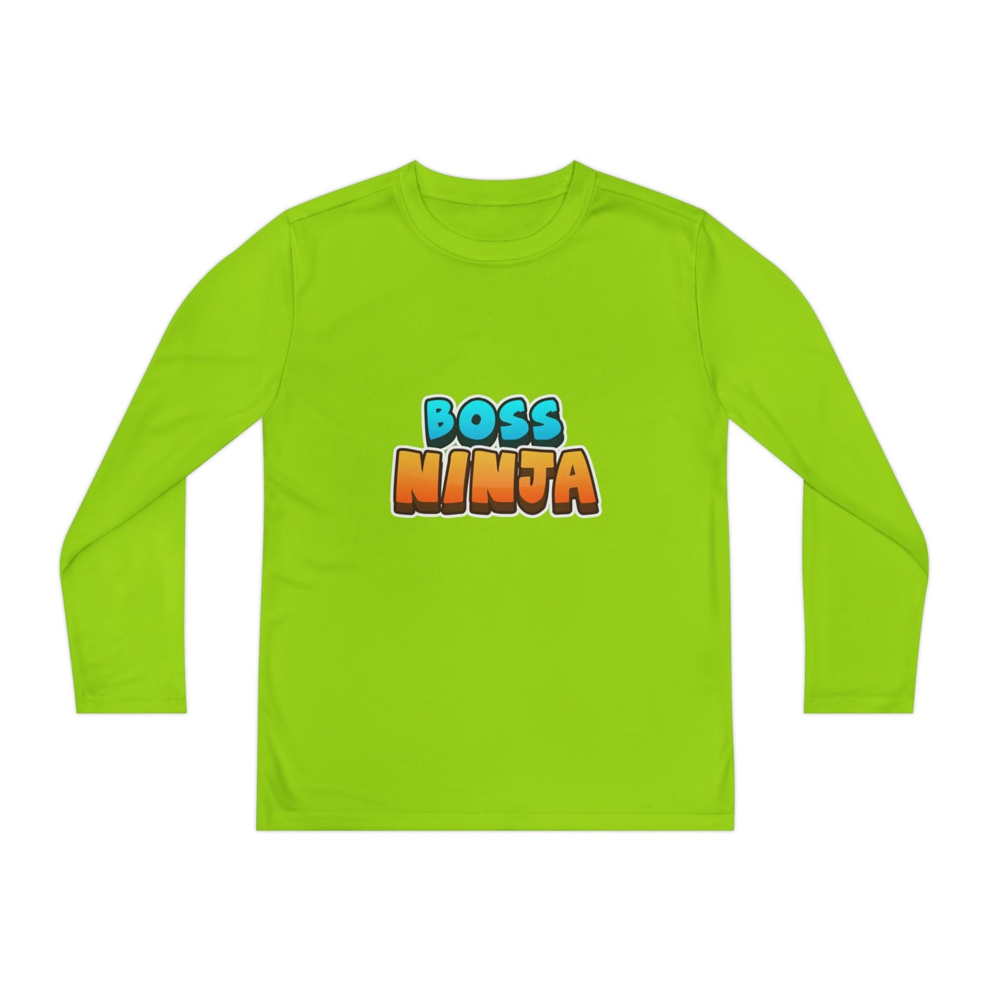 Youth Long Sleeve Boss Ninja Tee, Fun Graphic Shirt for Kids, Perfect for Birthdays, Playdates, School, and Ninja-Themed Parties