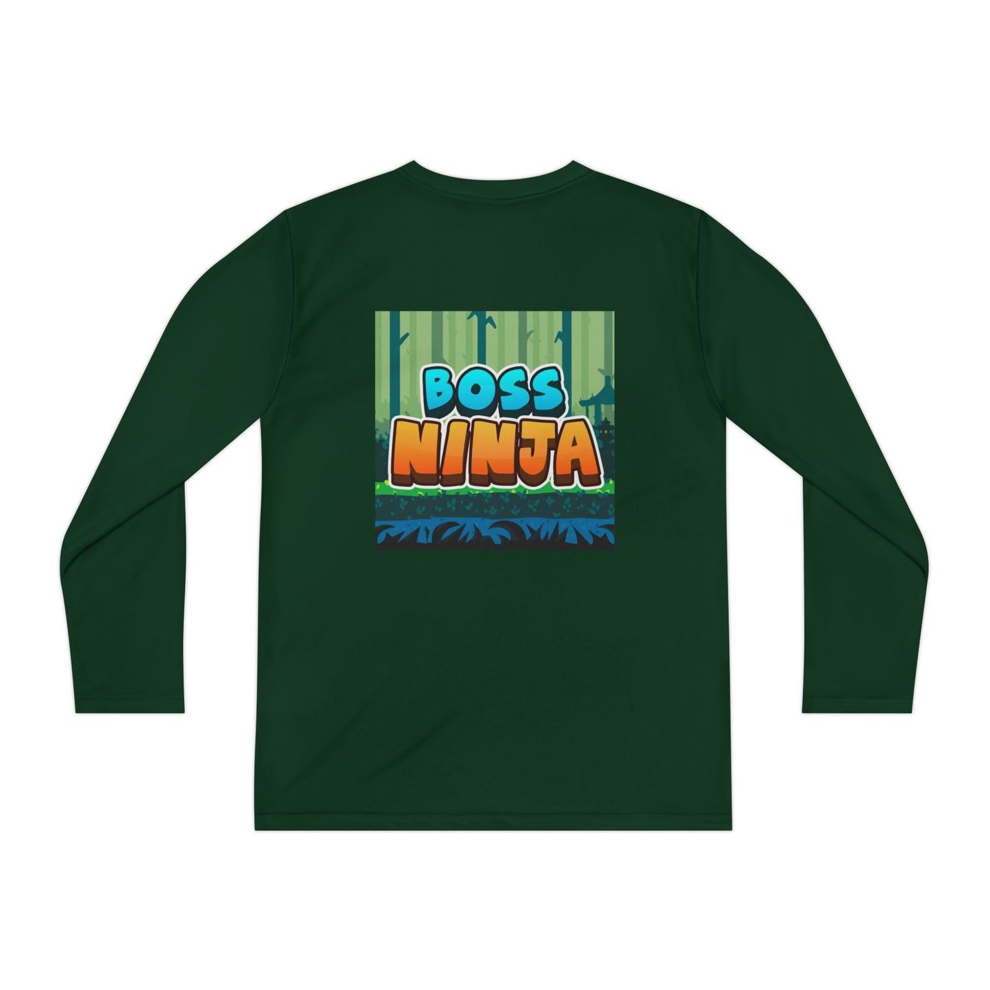Youth Long Sleeve Boss Ninja Tee, Fun Graphic Shirt for Kids, Perfect for Birthdays, Playdates, School, and Ninja-Themed Parties