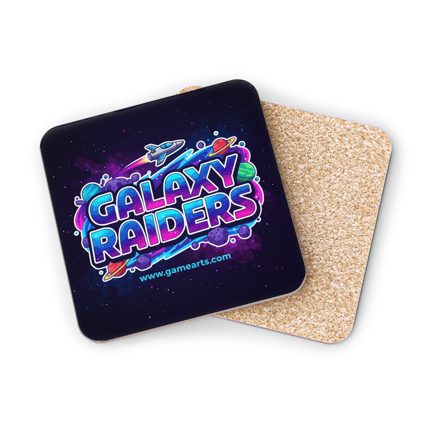 Galaxy Raiders Coasters - Gaming Accessories, Unique Party Favors, Home Decor, Geek Gifts, Table Protection