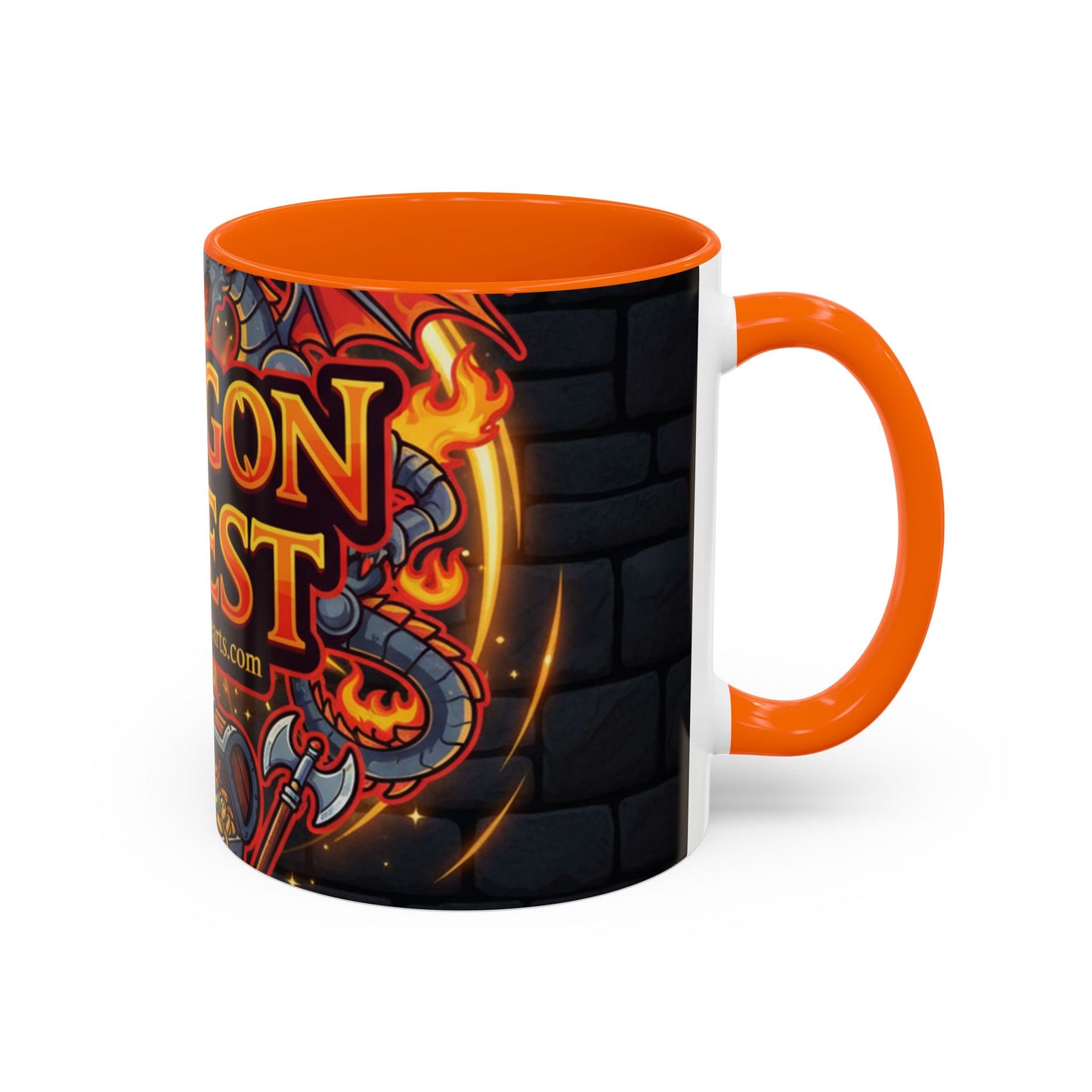 Dragon Quest Accent Coffee Mug, Gaming Mug, Geeky Gift, Fantasy Coffee Cup, Dragon Themed Drinkware, Unique Gamer Present