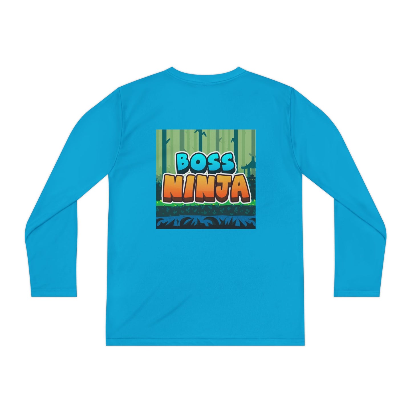 Youth Long Sleeve Boss Ninja Tee, Fun Graphic Shirt for Kids, Perfect for Birthdays, Playdates, School, and Ninja-Themed Parties