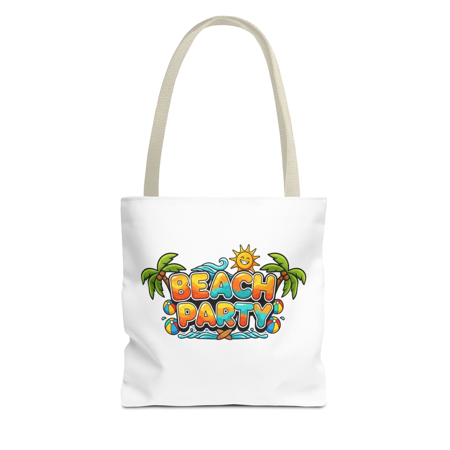 Beach Party Tote Bag, Summer Fun Shopper, Travel, Gifts for Beach Lovers, Beach Bag, Festival Tote