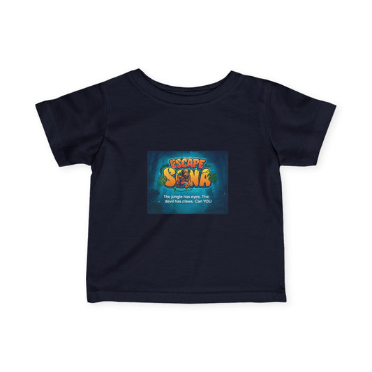 Infant Adventure Tee, Cute Baby T-Shirt, Escape Sona Kids Wear, Toddler Fun Clothing, Summer Vacation Gift, Playful Baby Apparel