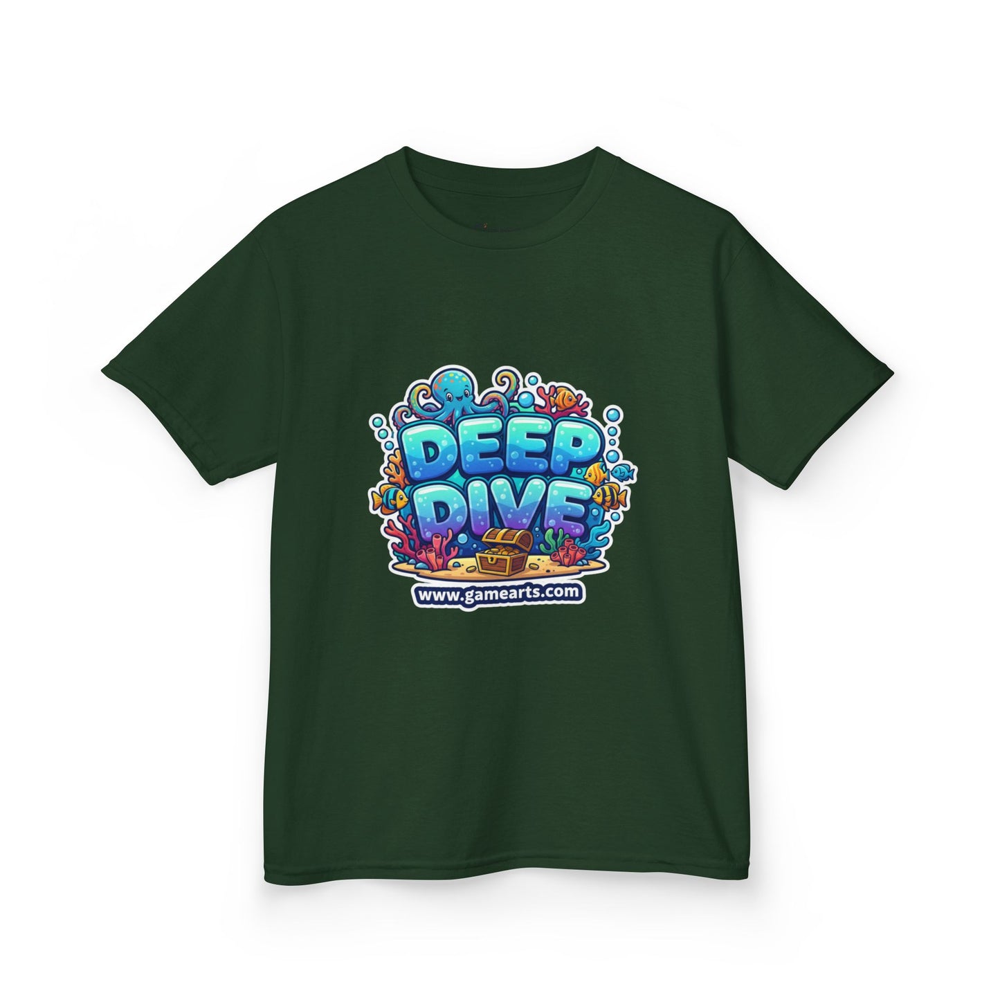 Deep Dive Kids Heavy Cotton Tee, Ocean Adventure Shirt, Fun T-Shirt for Boys and Girls, Summer Beach Wear, Gift for Young Explorers, [...]