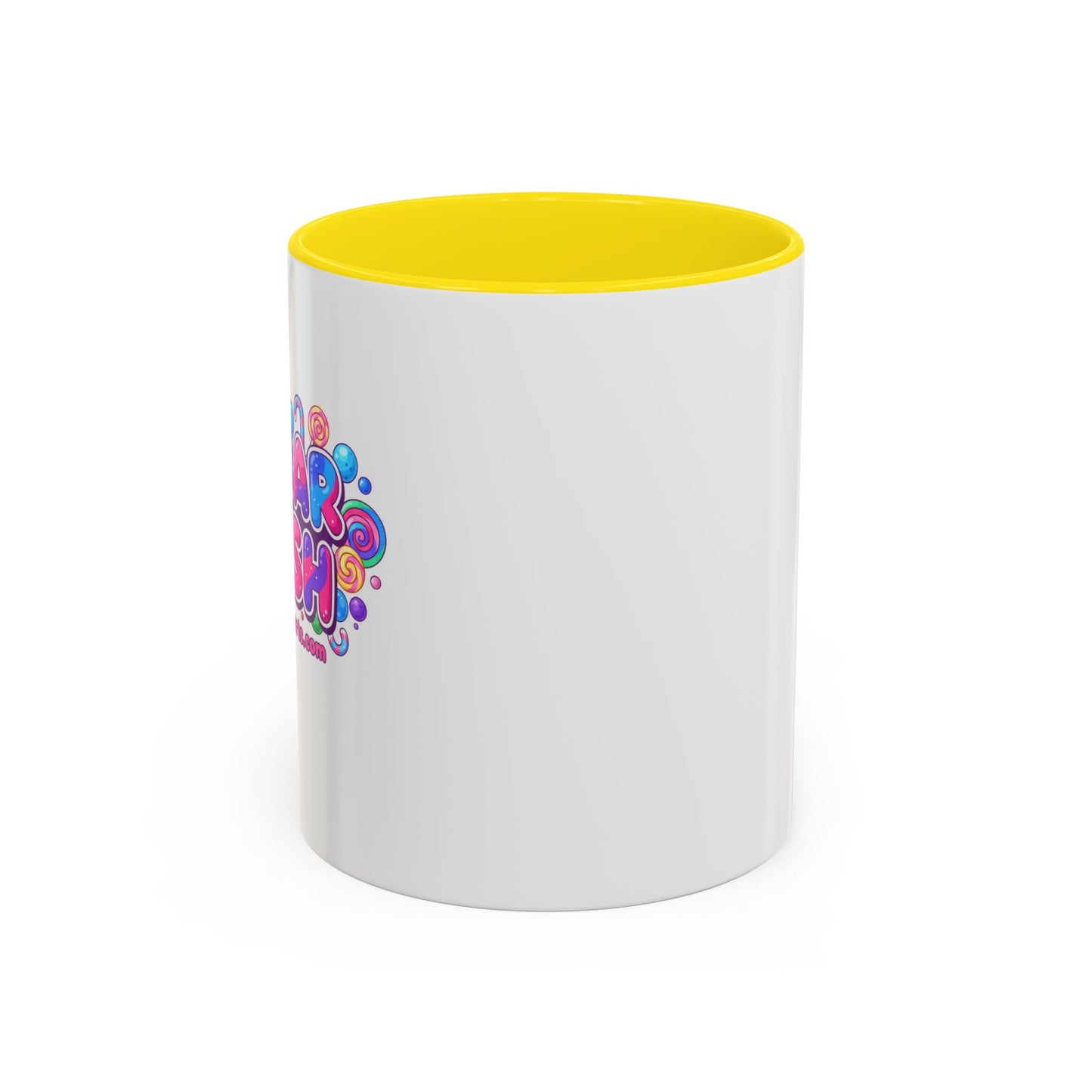 Colorful Sugar Rush Accent Coffee Mug - Fun Gift for Coffee Lovers, Holiday Cheer, Vibrant Drinkware, Party Favor