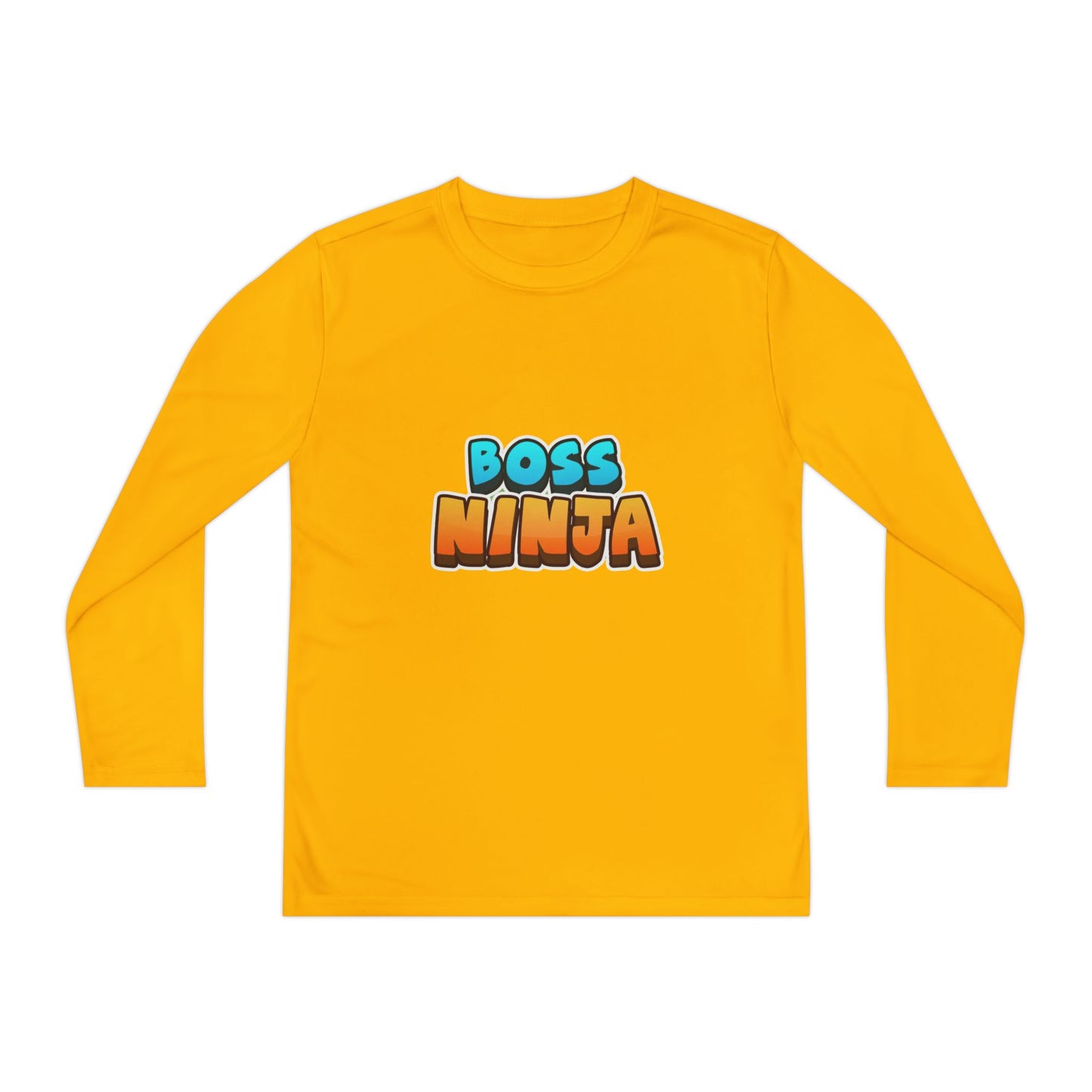 Youth Long Sleeve Boss Ninja Tee, Fun Graphic Shirt for Kids, Perfect for Birthdays, Playdates, School, and Ninja-Themed Parties