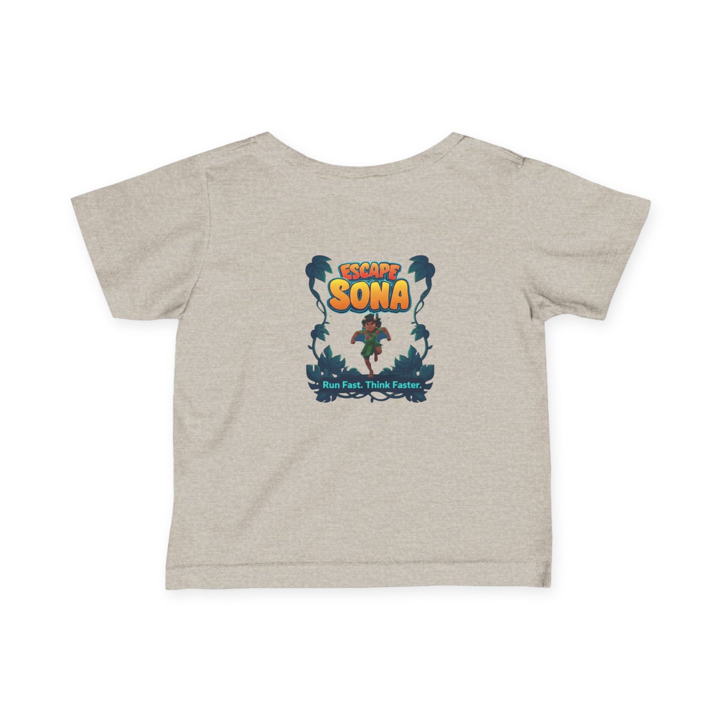 Infant Adventure Tee, Cute Baby T-Shirt, Escape Sona Kids Wear, Toddler Fun Clothing, Summer Vacation Gift, Playful Baby Apparel