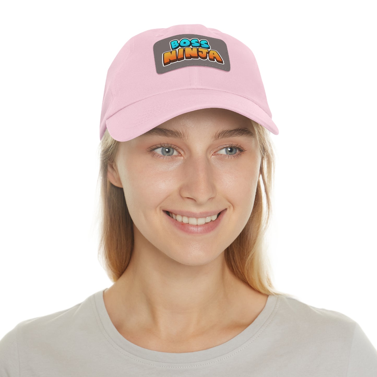 Boss Ninja Dad Hat, Leather Patch Cap for Dads, Casual Summer Hat, Great for Father's Day Gifts, Trendy Dad Apparel, Gift for Ninja Lovers