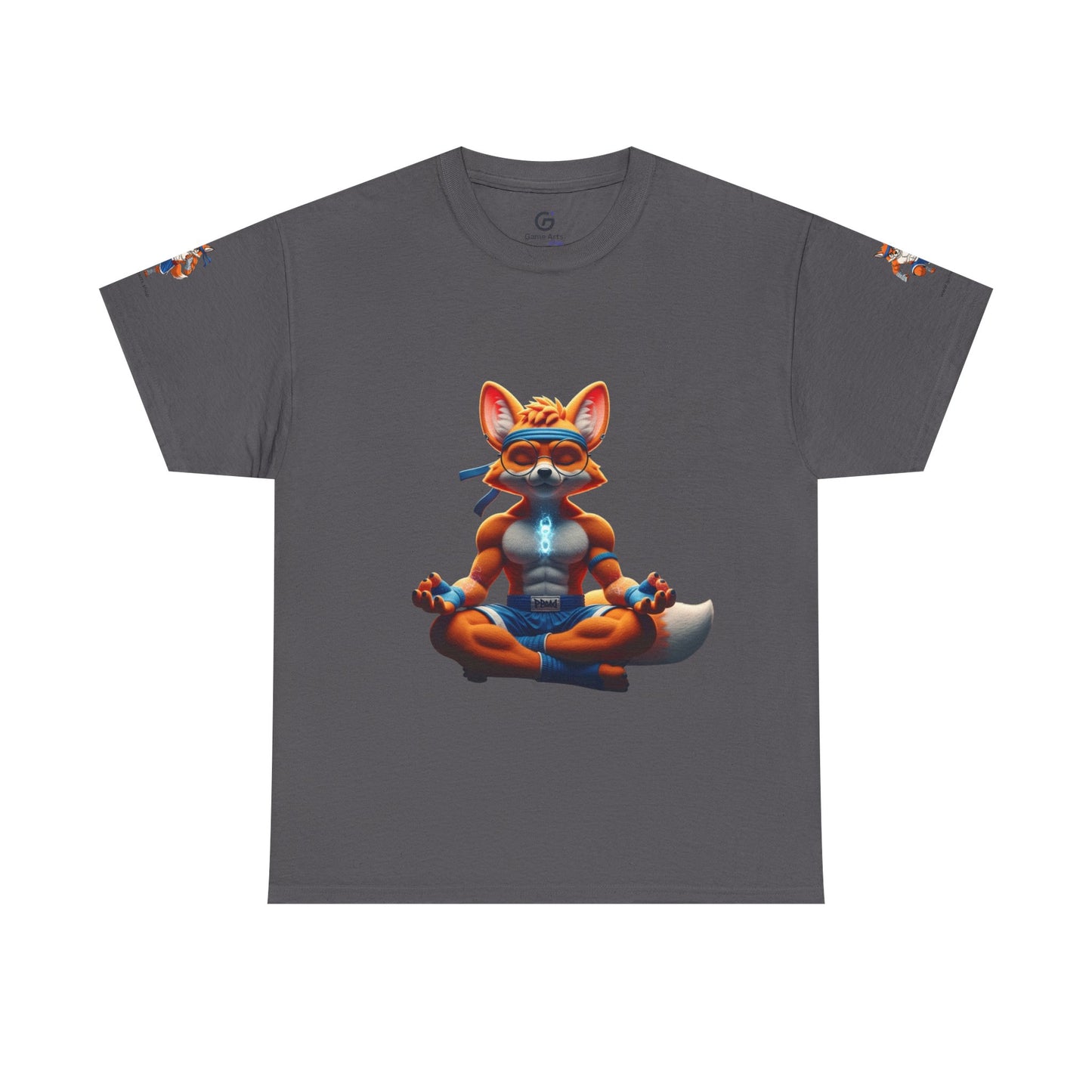 Bubble Fox: Strength & Chill Tee- Relaxation Shirt, Yoga Apparel, Gift for Fox Lovers, Casual Wear, Mindfulness Tee