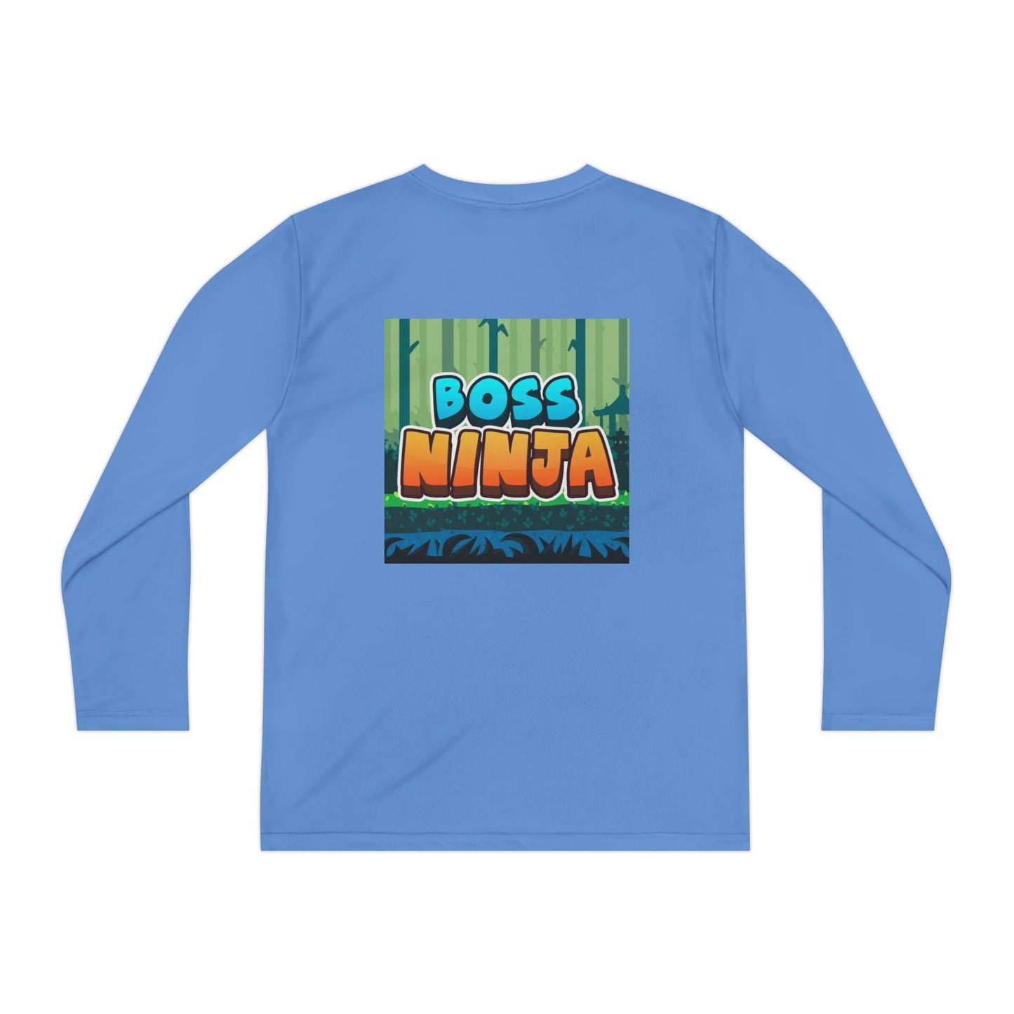 Youth Long Sleeve Boss Ninja Tee, Fun Graphic Shirt for Kids, Perfect for Birthdays, Playdates, School, and Ninja-Themed Parties