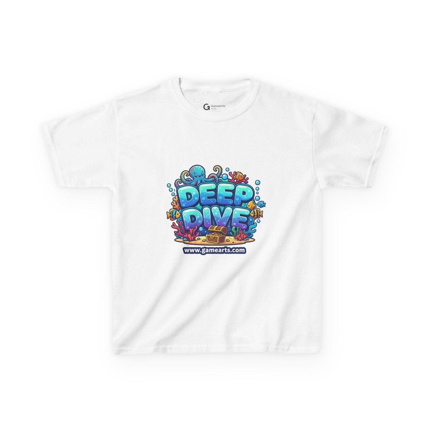 Deep Dive Kids Heavy Cotton Tee, Ocean Adventure Shirt, Fun T-Shirt for Boys and Girls, Summer Beach Wear, Gift for Young Explorers, [...]
