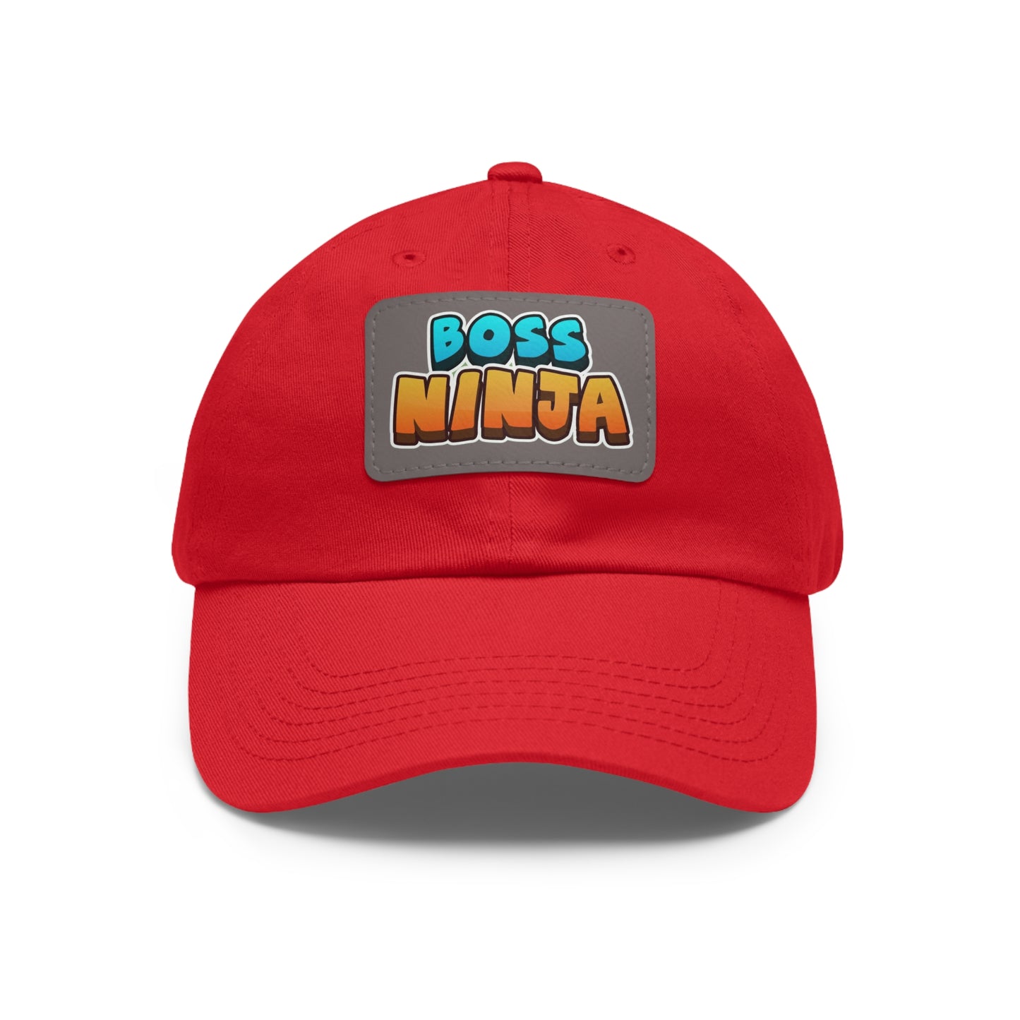 Boss Ninja Dad Hat, Leather Patch Cap for Dads, Casual Summer Hat, Great for Father's Day Gifts, Trendy Dad Apparel, Gift for Ninja Lovers