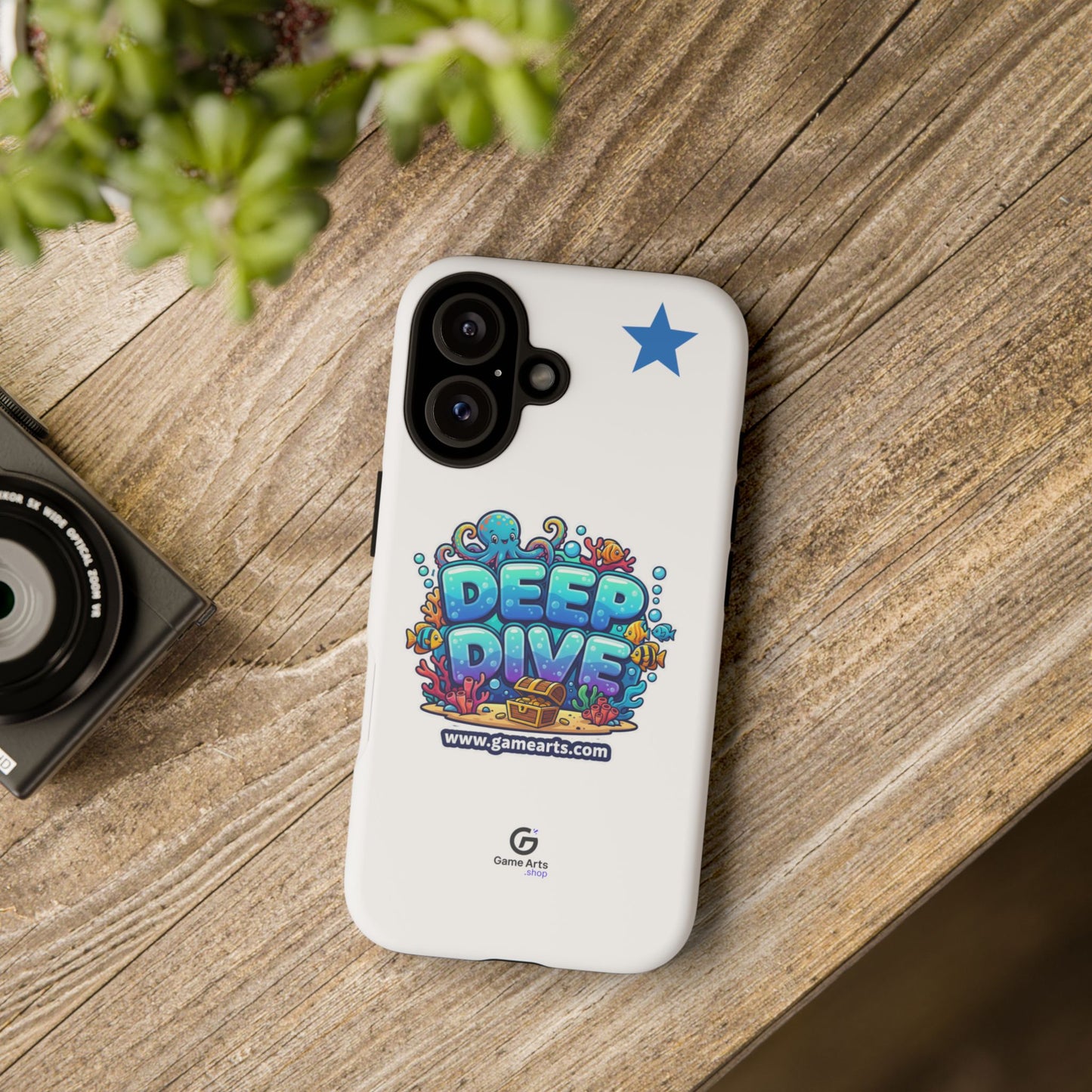 Deep Dive Phone Case, Ocean Theme, Beach Aesthetic, Fun Gift for Ocean Lovers, Colorful Cover, Summer Vibes, Waterproof