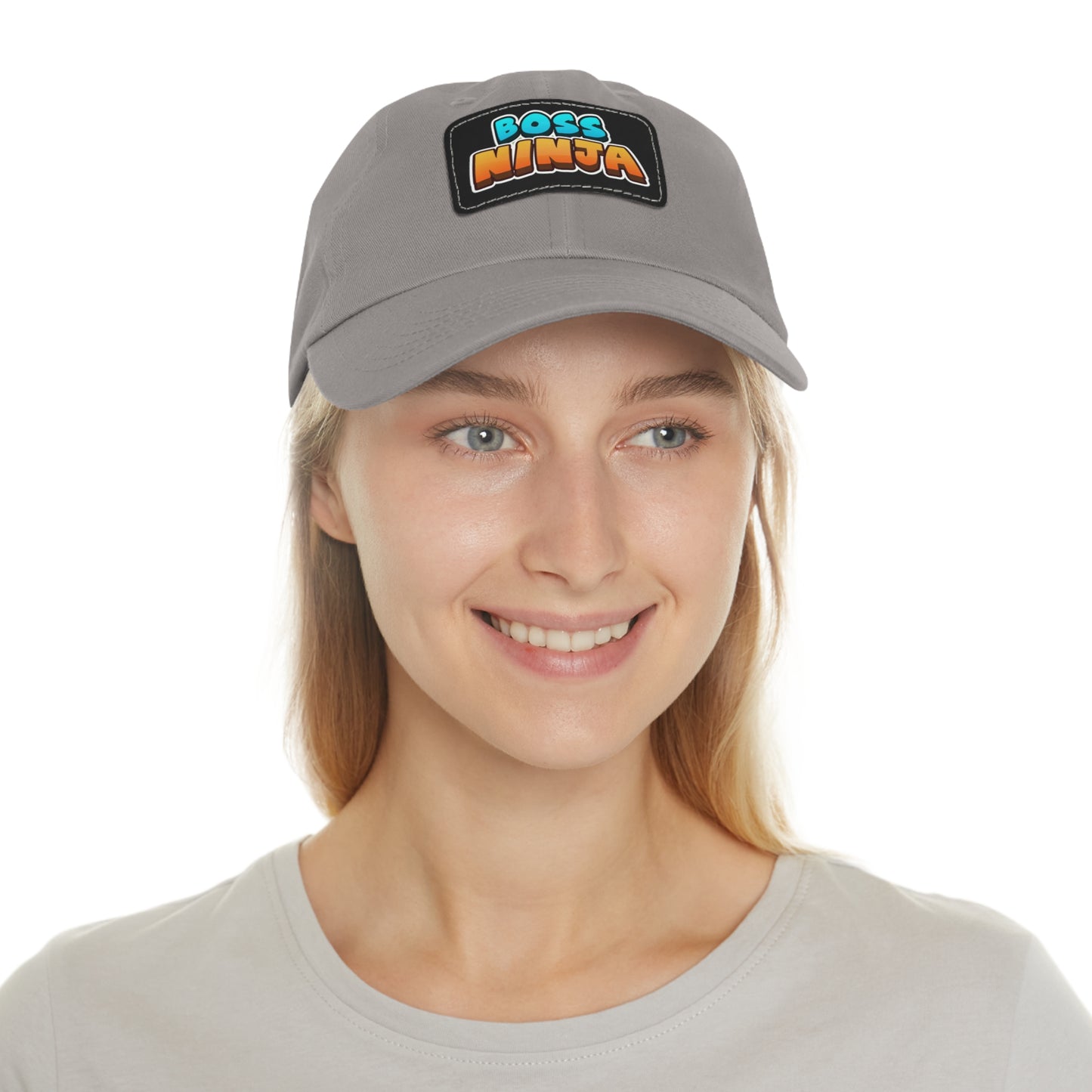 Boss Ninja Dad Hat, Leather Patch Cap for Dads, Casual Summer Hat, Great for Father's Day Gifts, Trendy Dad Apparel, Gift for Ninja Lovers