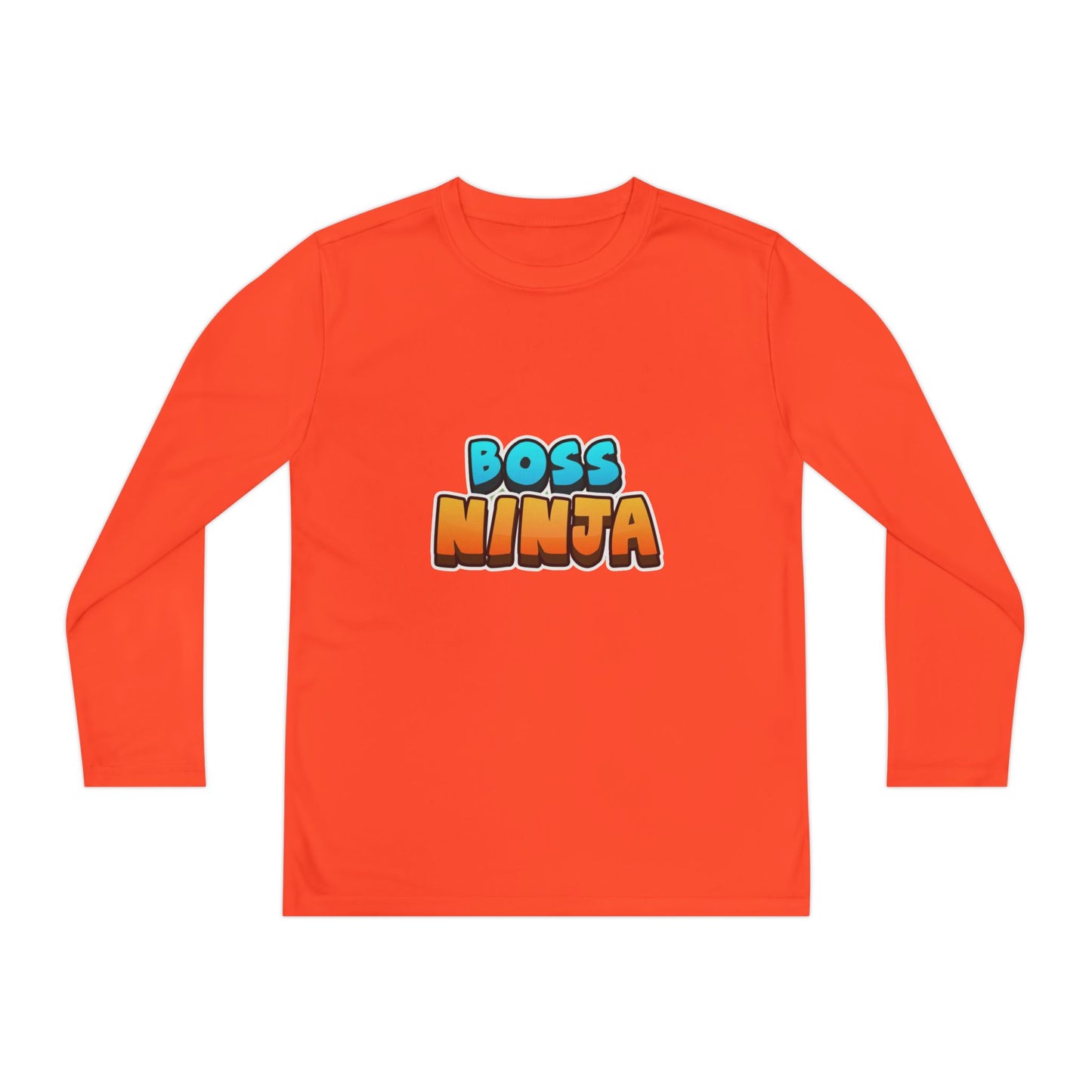 Youth Long Sleeve Boss Ninja Tee, Fun Graphic Shirt for Kids, Perfect for Birthdays, Playdates, School, and Ninja-Themed Parties