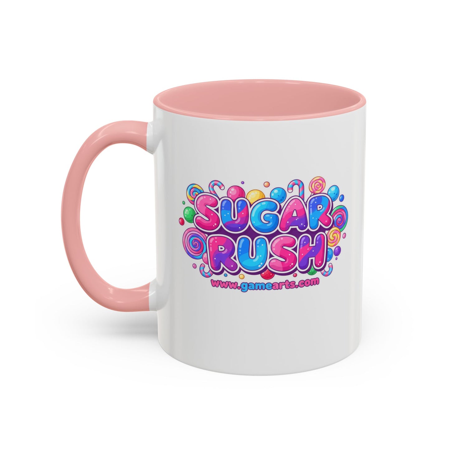 Colorful Sugar Rush Accent Coffee Mug - Fun Gift for Coffee Lovers, Holiday Cheer, Vibrant Drinkware, Party Favor