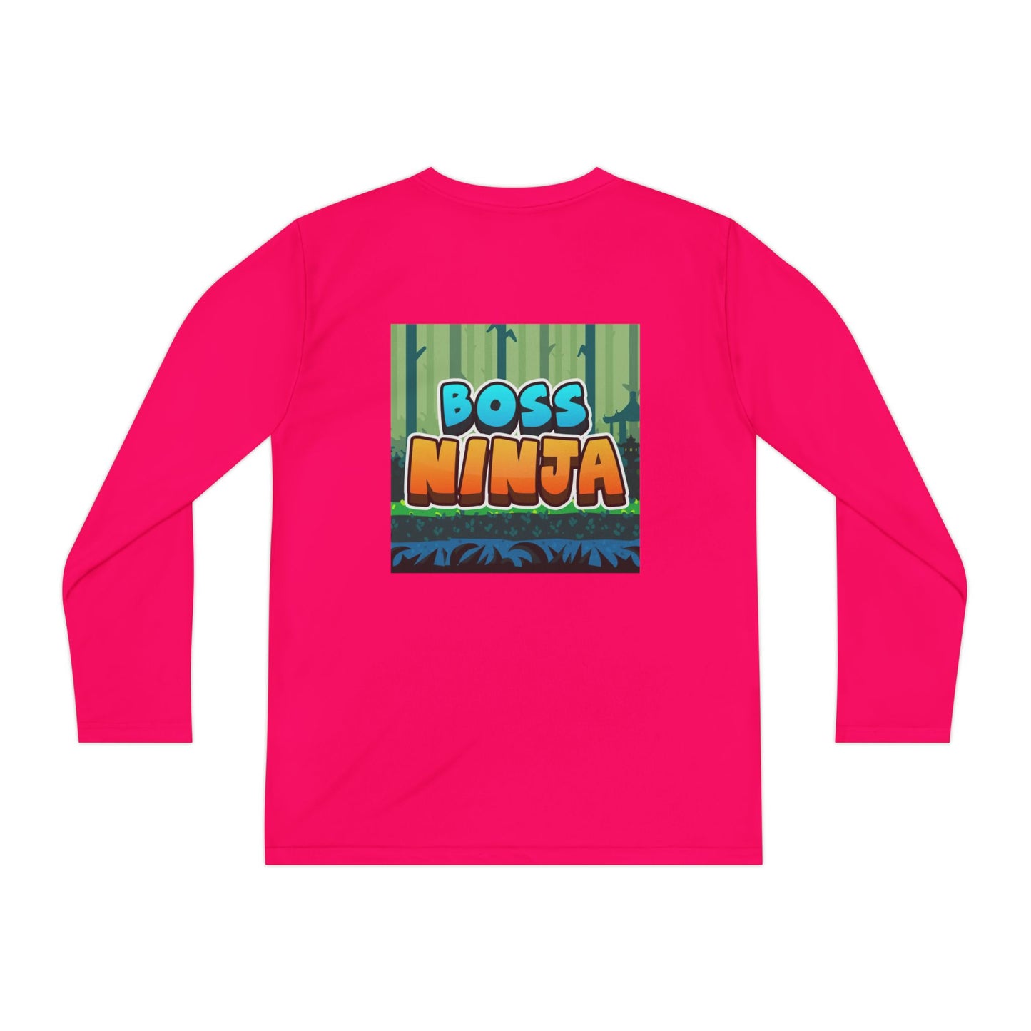 Youth Long Sleeve Boss Ninja Tee, Fun Graphic Shirt for Kids, Perfect for Birthdays, Playdates, School, and Ninja-Themed Parties