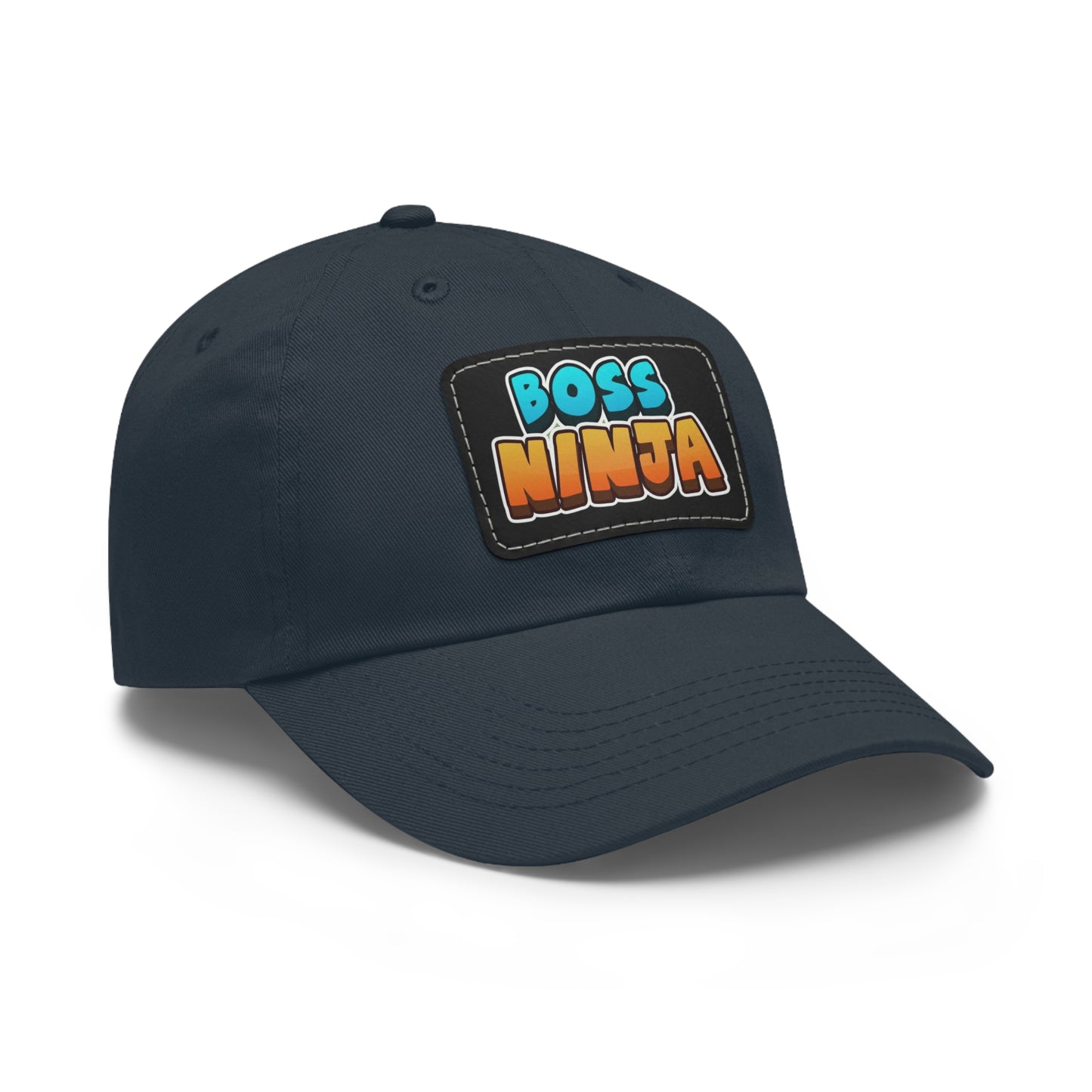 Boss Ninja Dad Hat, Leather Patch Cap for Dads, Casual Summer Hat, Great for Father's Day Gifts, Trendy Dad Apparel, Gift for Ninja Lovers