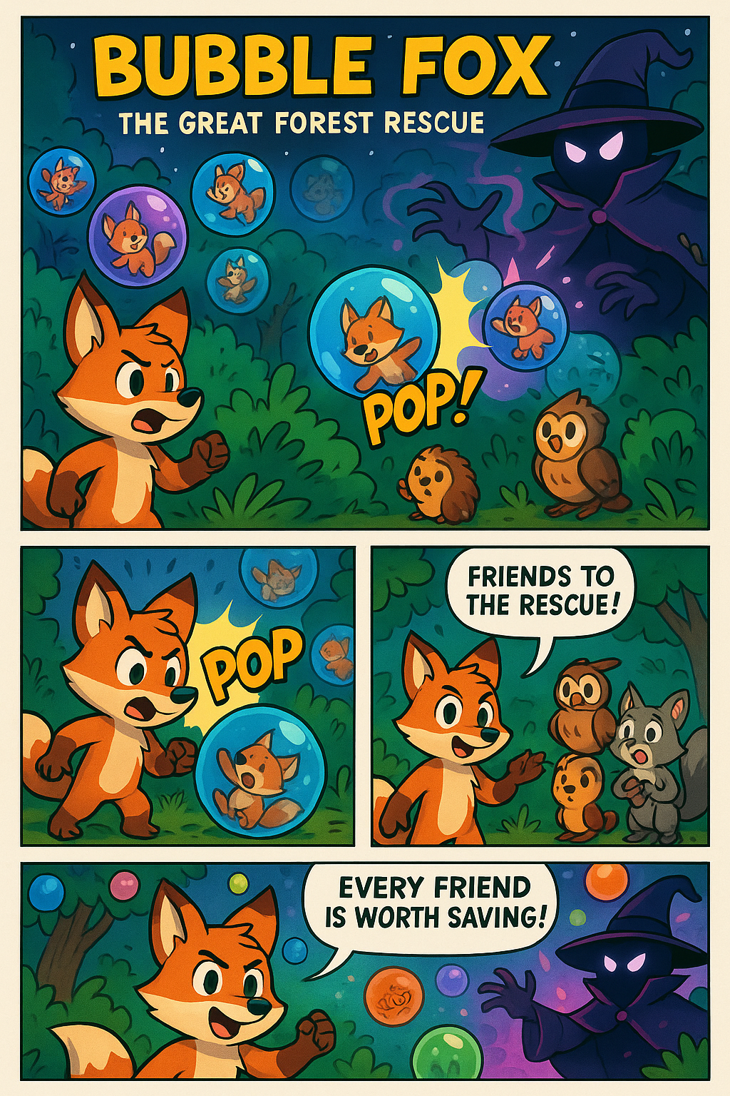 Bubble Fox: The Great Forest Rescue (Official Comic Book)